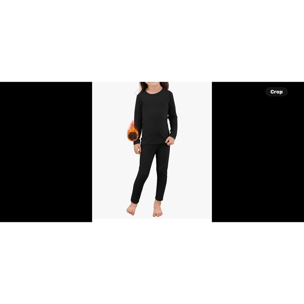 Girls Underwear Kids Thermal Underwears Winter Base Layer Long Johns Sz 4/100